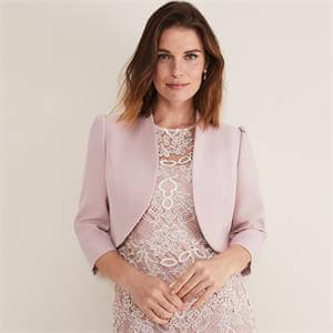 Phase Eight Leanna Antique Rose Cropped Jacket